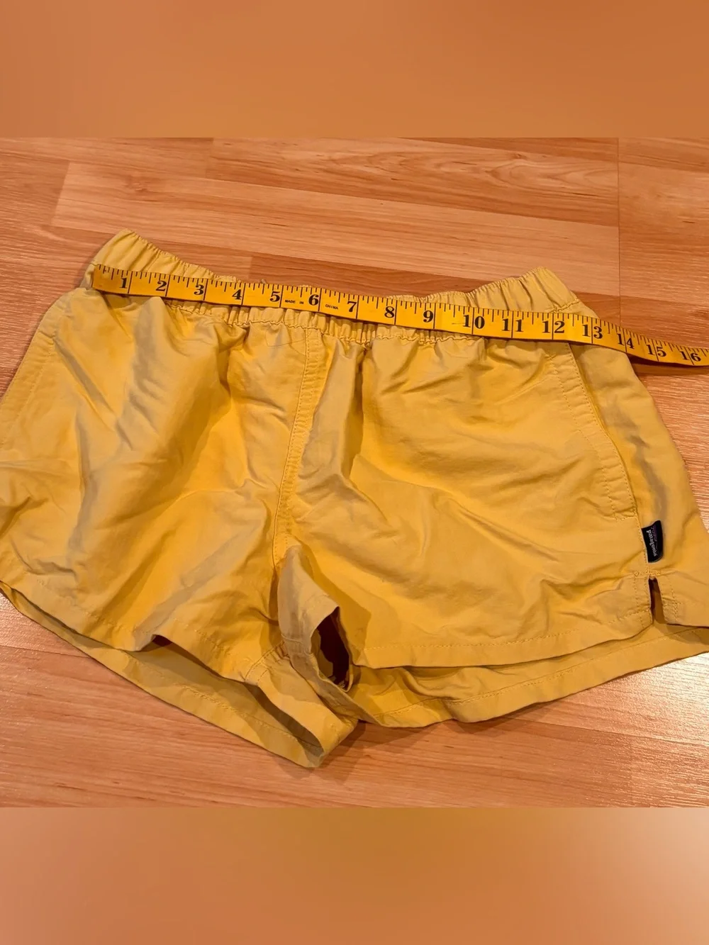 Patagonia Yellow Worn Wear Shorts
